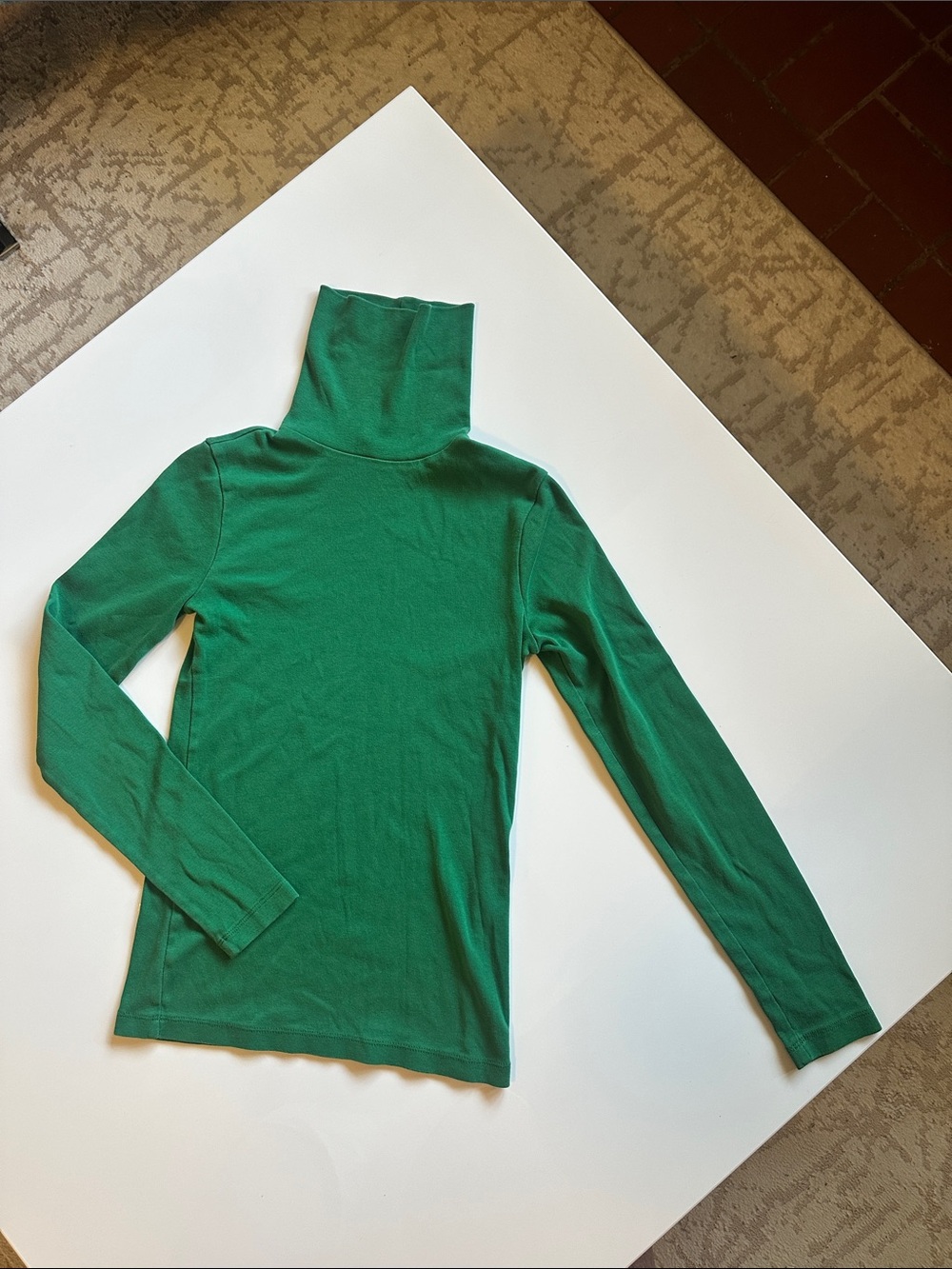 J. Crew Emerald Green Long Sleeve Turtleneck Tee